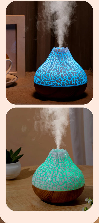 300ml Volcanic Air Humidifier Desktop Electric Water Mist Diffuser Purifier Air Freshener With 7 Colors