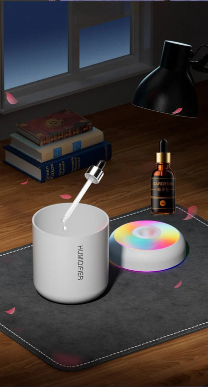 180ML Mini Air Humidifier USB Electric Aroma Diffuser Essential Oil Purifier Aromatherapy Mist Maker RGB Lights For Car Home Bedroom