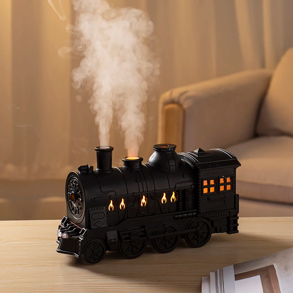 Essential Oil Diffuser, 300ml Train Diffuser, Aromatherapy Diffuser Cool Mist Train Humidifier with Remote Control 2 Light 2 Mist Mode Auto Shut-Off for Home Office Hotel Baby Nursery