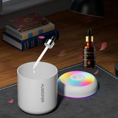 180ML Mini Air Humidifier USB Electric Aroma Diffuser Essential Oil Purifier Aromatherapy Mist Maker RGB Lights For Car Home Bedroom