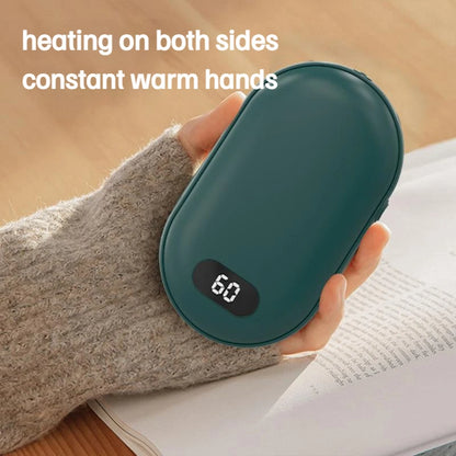 New Hand Warmer Power Bank 2in1 USB Rechargeable Winter Mini Hand Warmer Electric Heater Pocket Warmer high-capacity Winter Gift