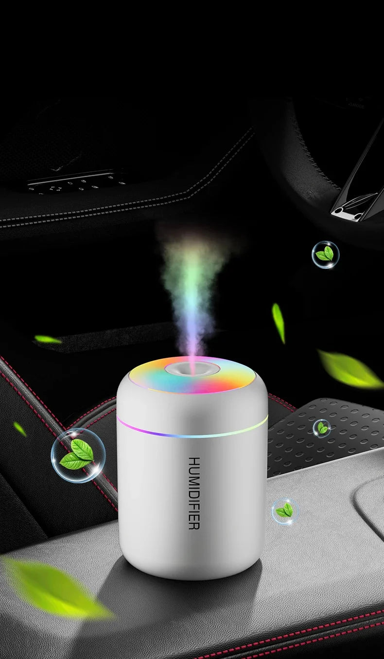 180ML Mini Air Humidifier USB Electric Aroma Diffuser Essential Oil Purifier Aromatherapy Mist Maker RGB Lights For Car Home Bedroom