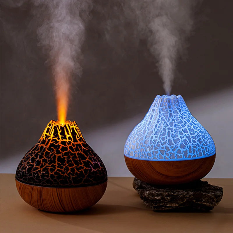 300ml Volcanic Air Humidifier Desktop Electric Water Mist Diffuser Purifier Air Freshener With 7 Colors