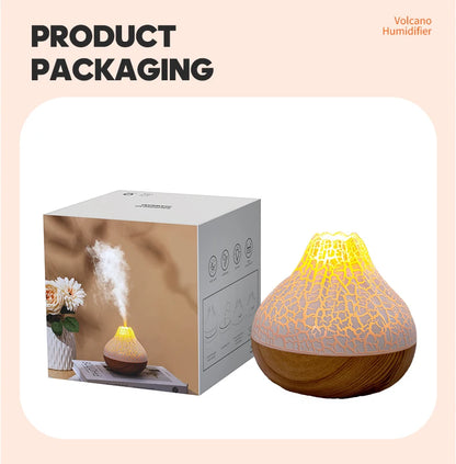 300ml Volcanic Air Humidifier Desktop Electric Water Mist Diffuser Purifier Air Freshener With 7 Colors